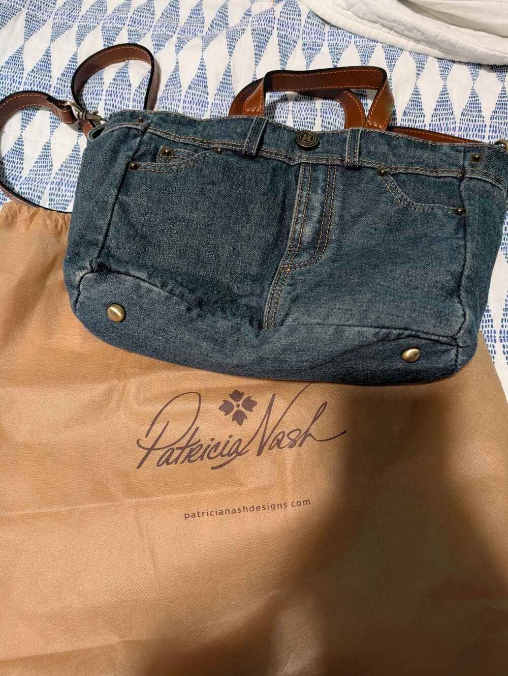 Patricia Nash Denim Satchel